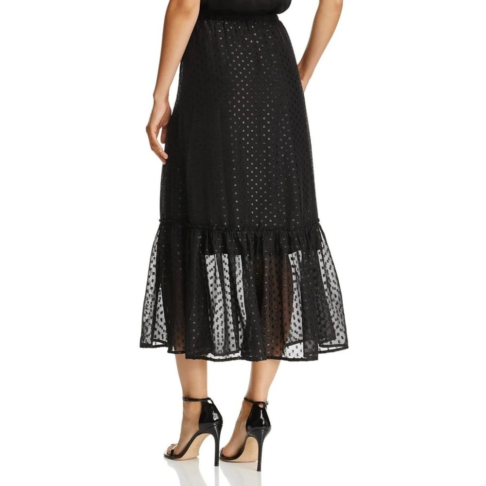 NWT Chiffon Black Long Skirt Sz XS - Picture 2 of 6